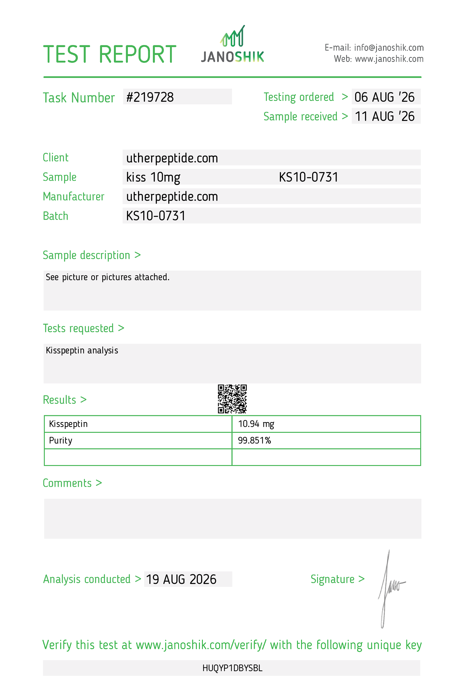 Kisspeptin-10 10mg Vial - Image 2